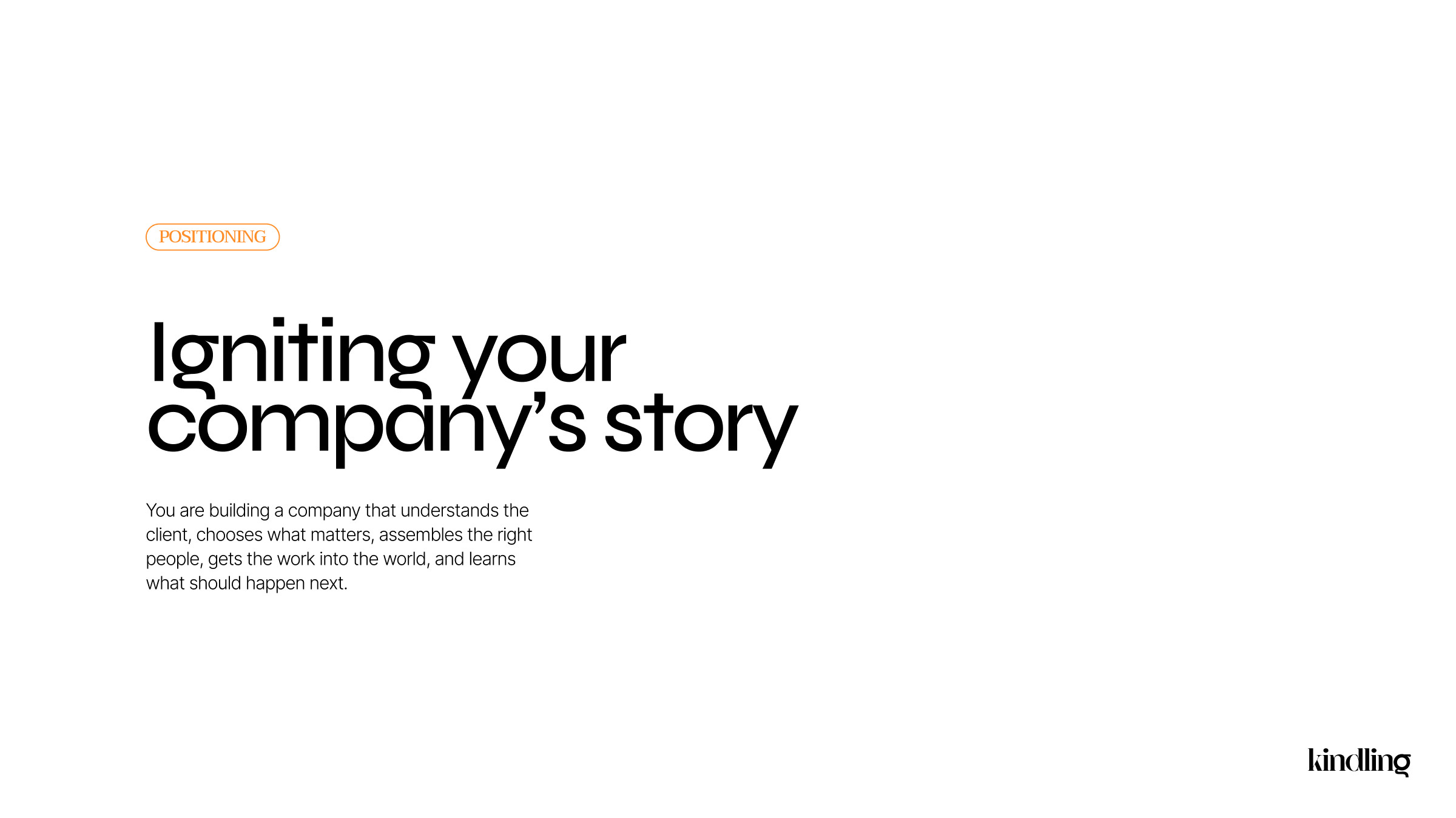 Igniting Your Company's Story